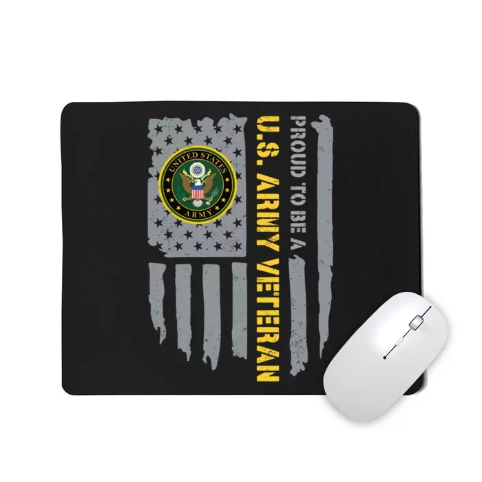 Proud US Army Veteran American Flag Mousepad