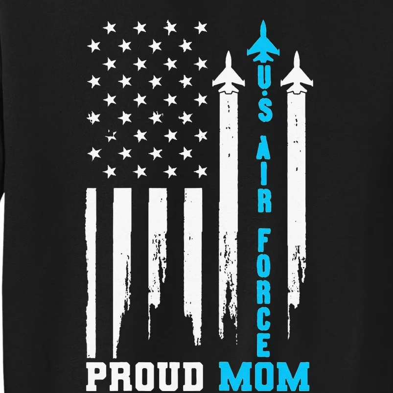 Proud US Air Force Mom Rocket America Flag Mother's Day Sweatshirt