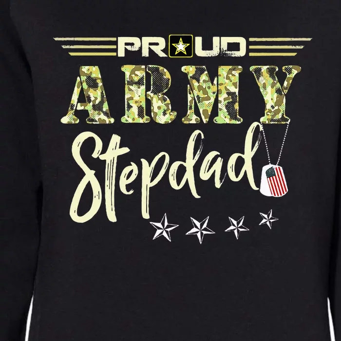 Proud US Army Stepdad Camouflage Military Pride Womens California Wash Sweatshirt