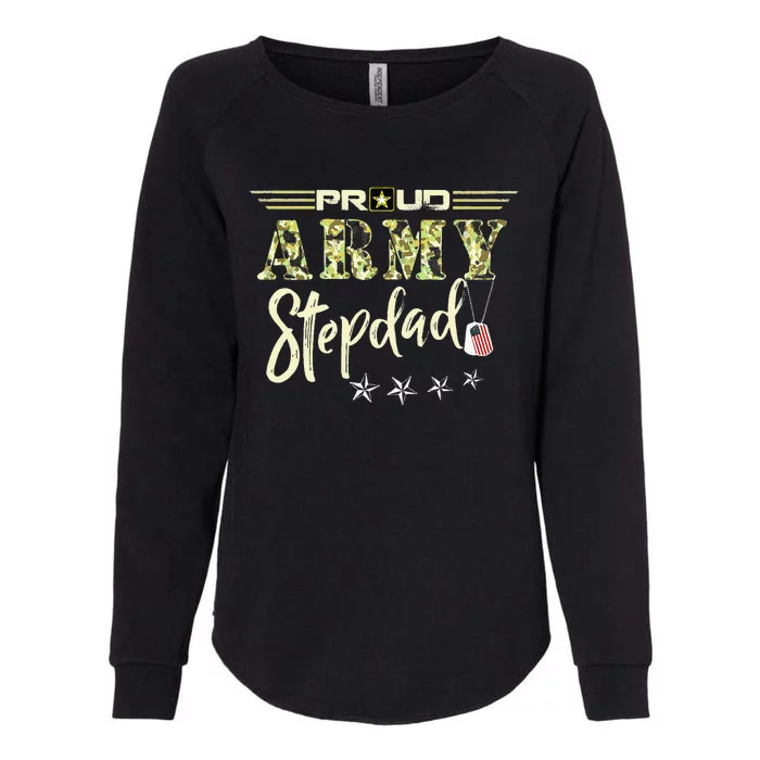 Proud US Army Stepdad Camouflage Military Pride Womens California Wash Sweatshirt