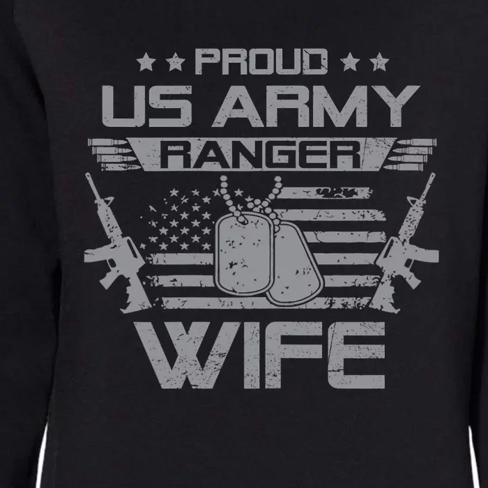 Proud US Army Ranger Wife Flag American USA Military Veteran Womens California Wash Sweatshirt