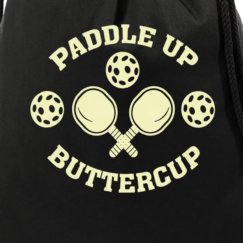 Paddle Up Buttercup For Pickleball Drawstring Bag