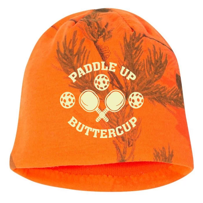 Paddle Up Buttercup For Pickleball Kati - Camo Knit Beanie