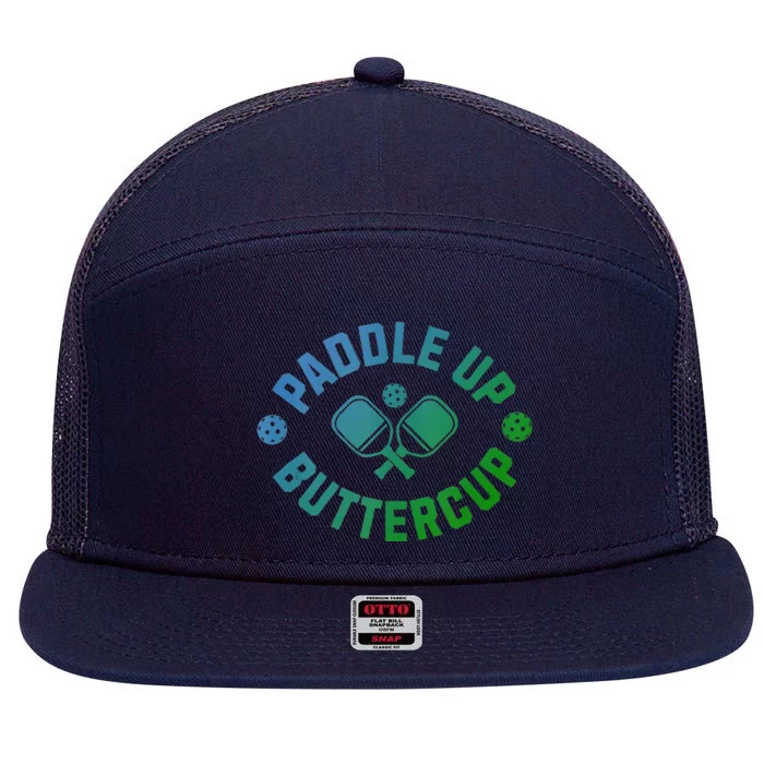 Paddle Up Buttercup Apparel Tank Top.Png 7 Panel Mesh Trucker Snapback Hat