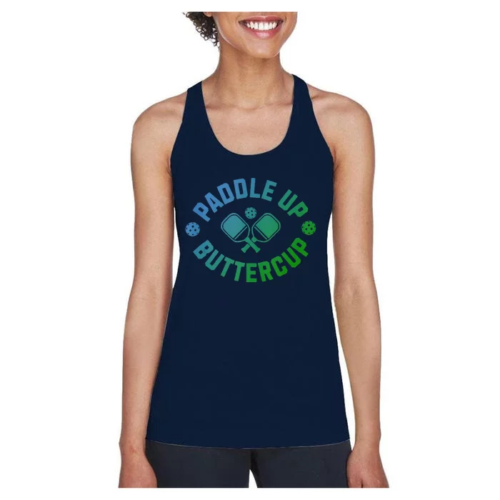 Paddle Up Buttercup Apparel Tank Top.Png Women's Racerback Tank