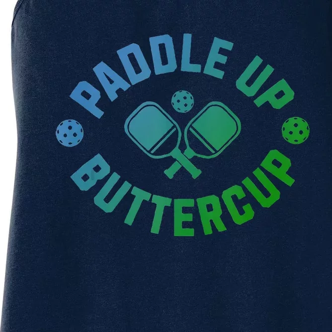 Paddle Up Buttercup Apparel Tank Top.Png Women's Racerback Tank