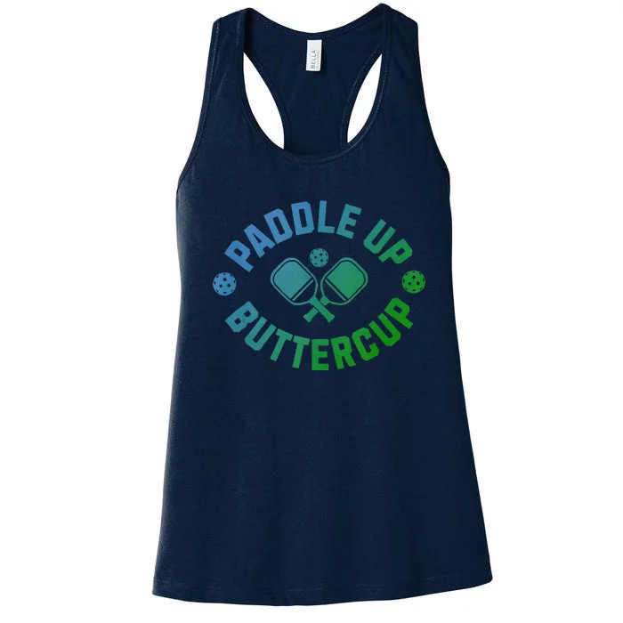 Paddle Up Buttercup Apparel Tank Top.Png Women's Racerback Tank