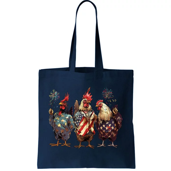 Patriotic Usa Chicken Tote Bag