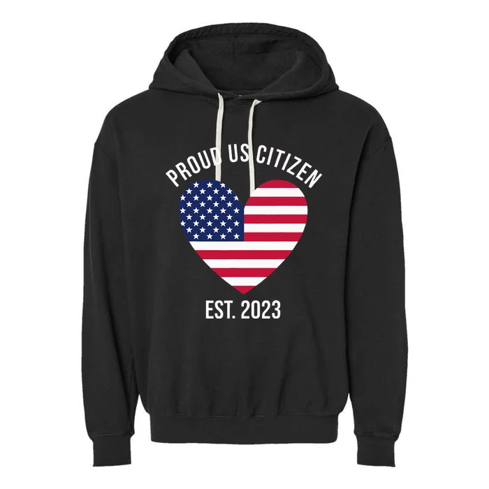 Proud US Citizenship Decoration American New USA Citizen Garment-Dyed Fleece Hoodie