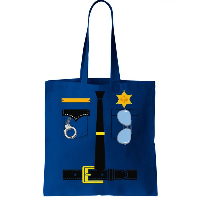 Police Uniform Costume Halloween Tote Bag