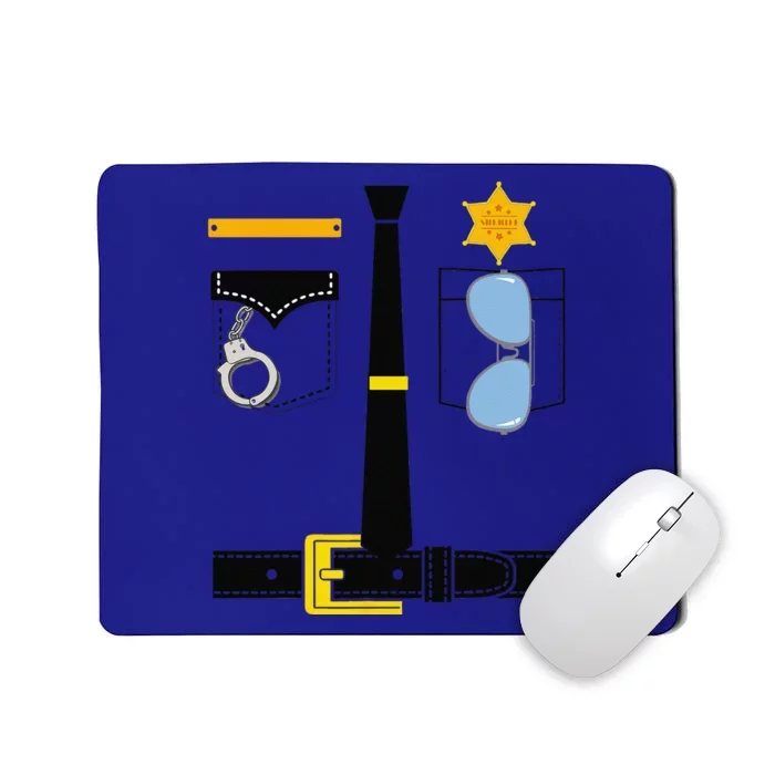 Police Uniform Costume Halloween Mousepad