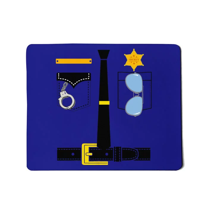 Police Uniform Costume Halloween Mousepad