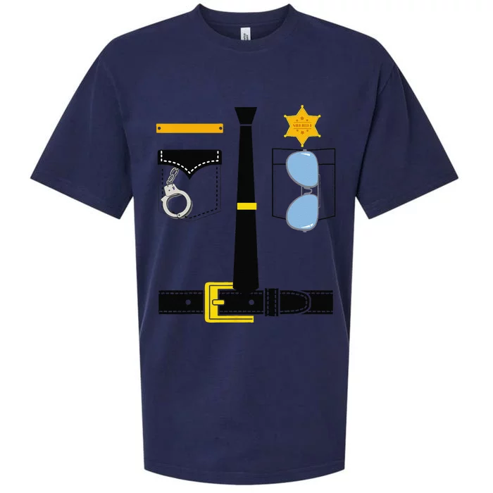 Police Uniform Costume Halloween Sueded Cloud Jersey T-Shirt