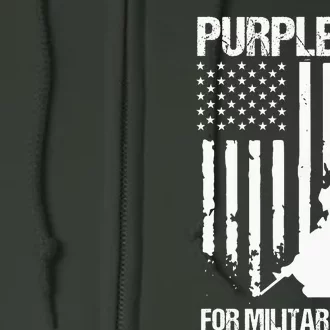 Purple Up Children's Costumes Military Children's Month American Flag Full Zip Hoodie