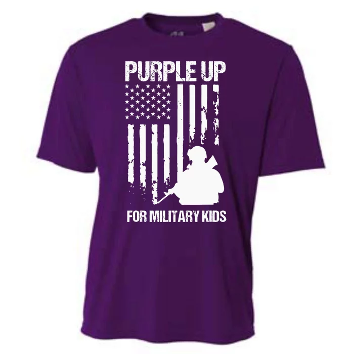 Purple Up Children's Costumes Military Children's Month American Flag Cooling Performance Crew T-Shirt