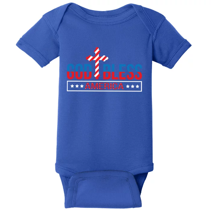 Patriotic Usa Cool Gift God Bless America Gift Baby Bodysuit