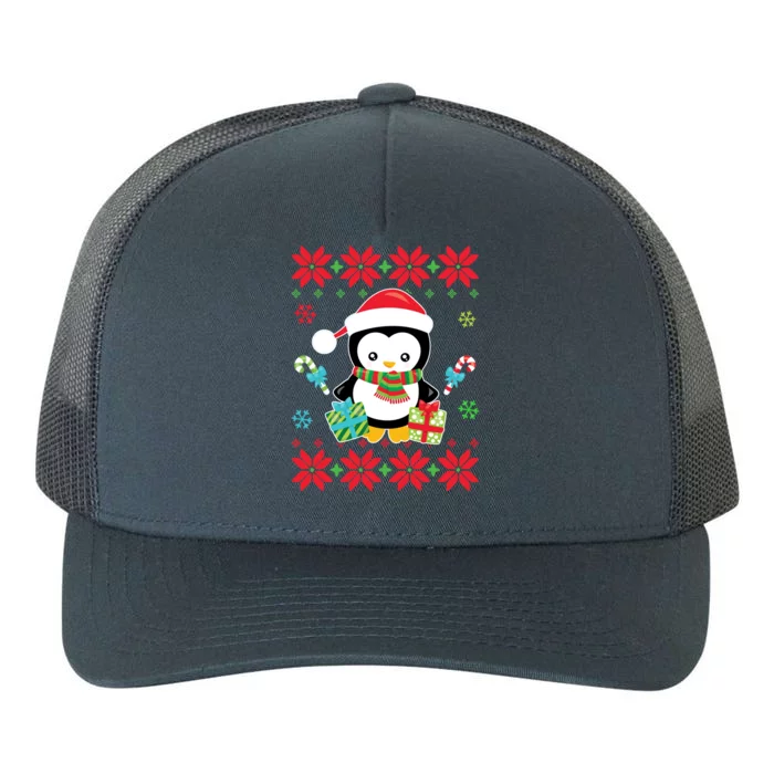 Penguin Ugly Christmas Tacky Xmas Crazy Holiday Candy Canes Gift Yupoong Adult 5-Panel Trucker Hat