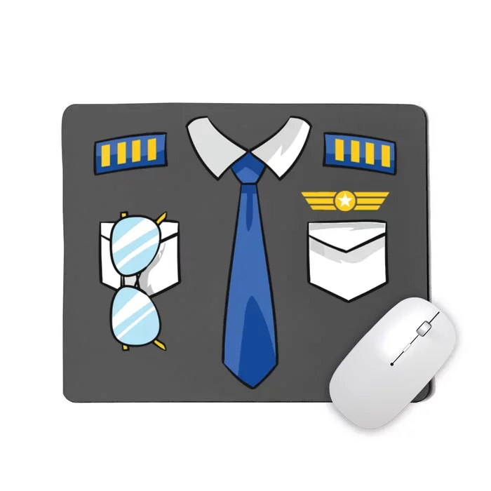 Pilot Uniform Costume Airplane Aviator Aviation Halloween Mousepad