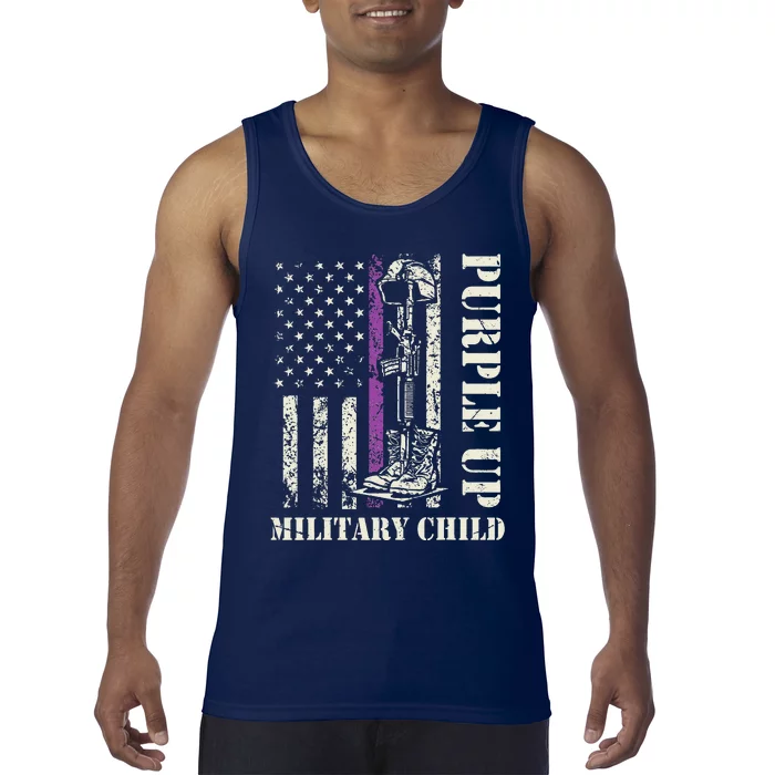 Purple Union Children's Army American Flag Month Tank Top