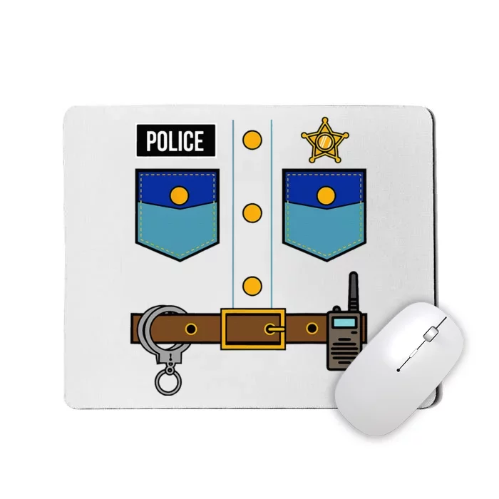 Police Uniform Costume Cool Easy Halloween Gift Mousepad