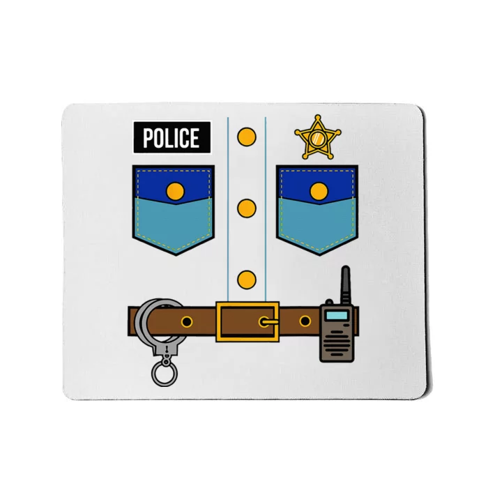 Police Uniform Costume Cool Easy Halloween Gift Mousepad