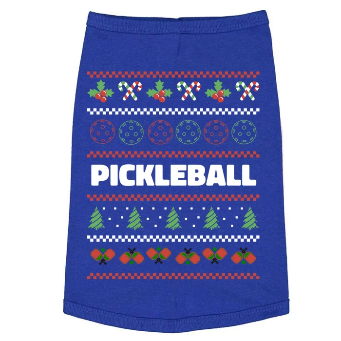 Pickleball Ugly Christmas Design Gift Doggie Tank