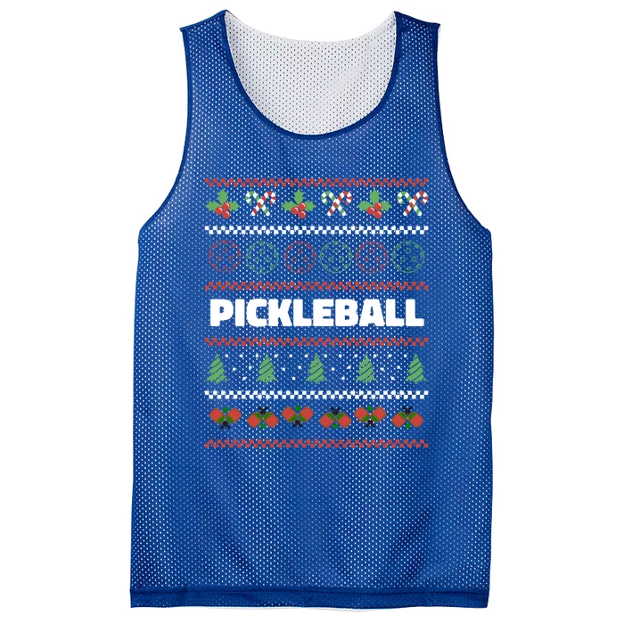 Pickleball Ugly Christmas Design Gift Mesh Reversible Basketball Jersey Tank