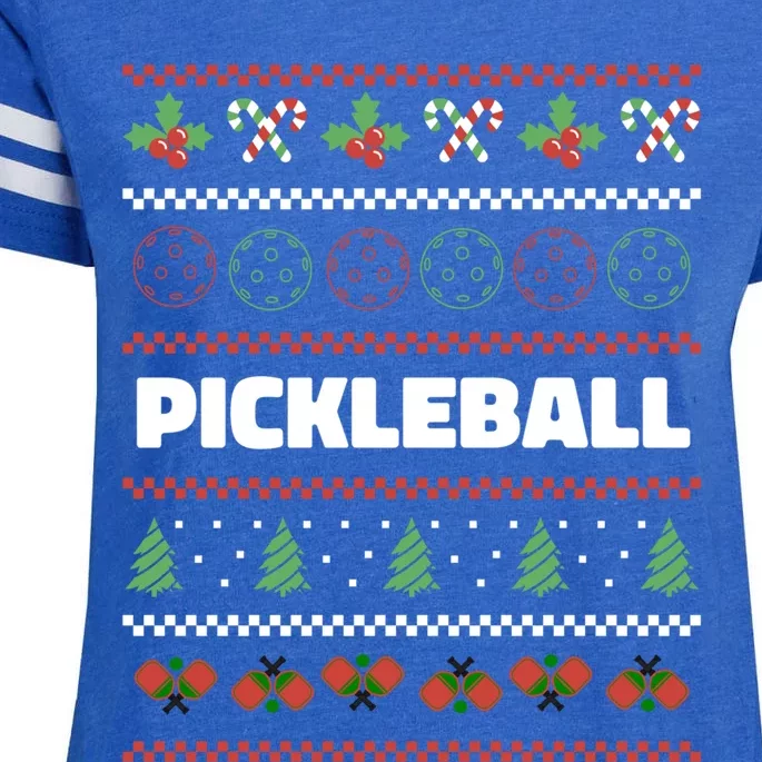 Pickleball Ugly Christmas Design Gift Enza Ladies Jersey Football T-Shirt