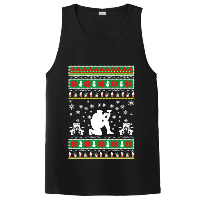 Paintball Ugly Christmas Gift For Mom Or Dad Performance Tank