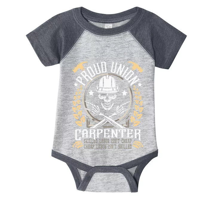 Proud Union Carpenter Woodworking Carpentry Woodworker Infant Baby Jersey Bodysuit