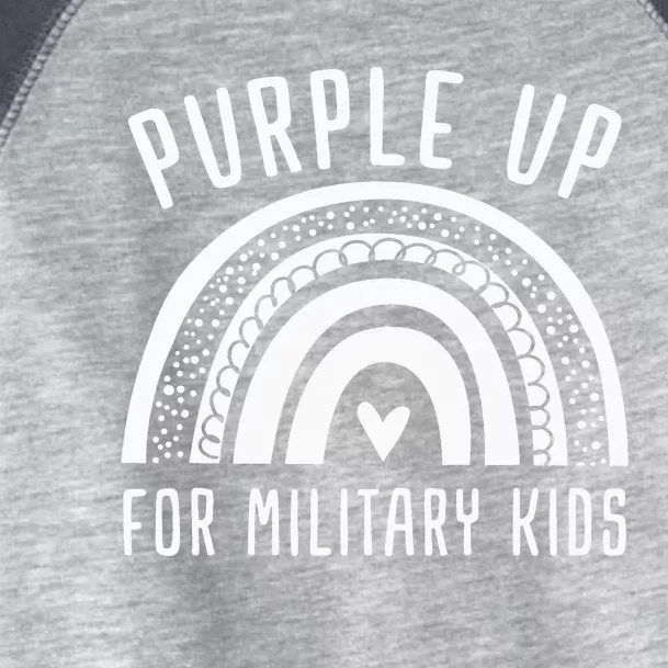 Purple Up Children's Costumes Military Children's Month American Flag Toddler Fine Jersey T-Shirt