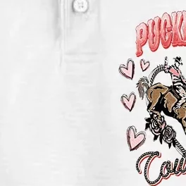 Pucker Up Cowboy Retro Groovy Howdy Valentines Cowboy Hat Dry Zone Grid Performance Polo