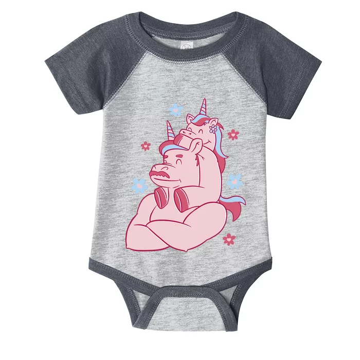 Papa Unicorn Cute Gift Infant Baby Jersey Bodysuit