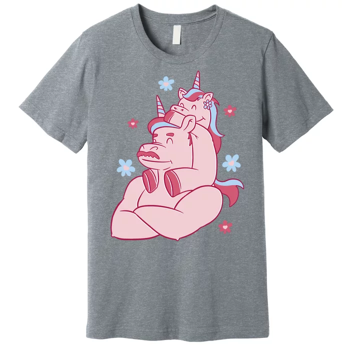 Papa Unicorn Cute Gift Premium T-Shirt