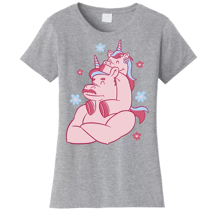 Papa Unicorn Cute Gift Women's T-Shirt