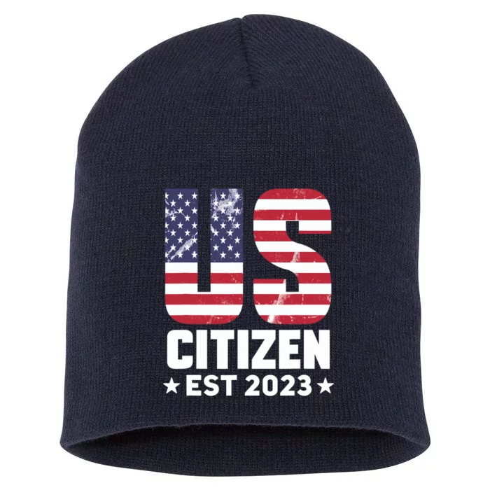 Proud US Citizenship Decoration American New USA Citizen Short Acrylic Beanie