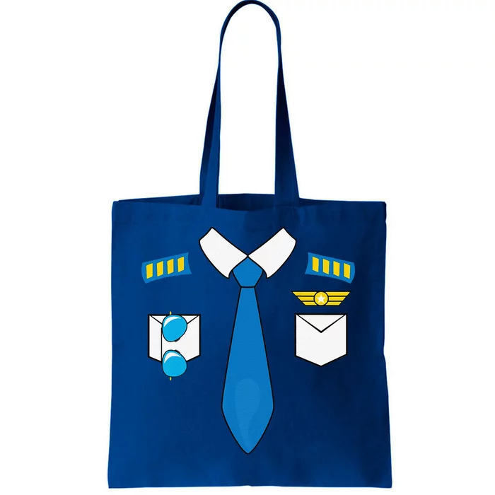 Pilot Uniform Costume Airplane Aviator Aviation Halloween Tote Bag