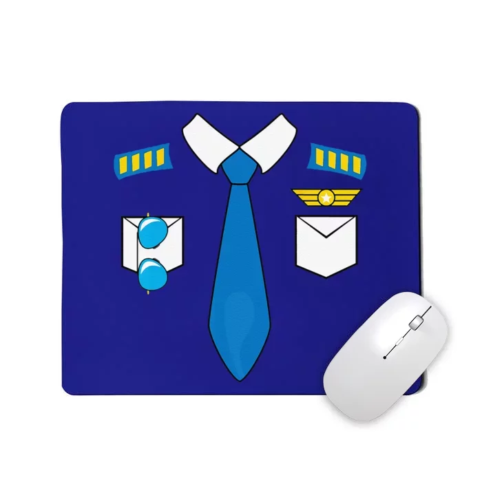 Pilot Uniform Costume Airplane Aviator Aviation Halloween Mousepad