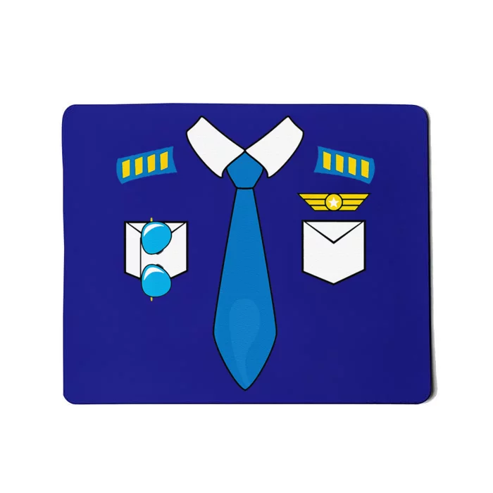 Pilot Uniform Costume Airplane Aviator Aviation Halloween Mousepad