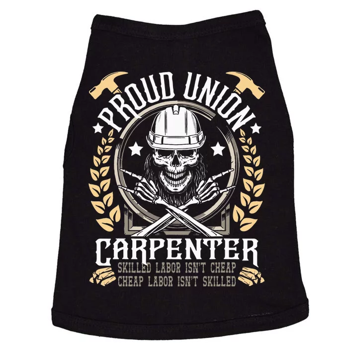 Proud Union Carpenter Woodworking Carpentry Woodworker Doggie Tank