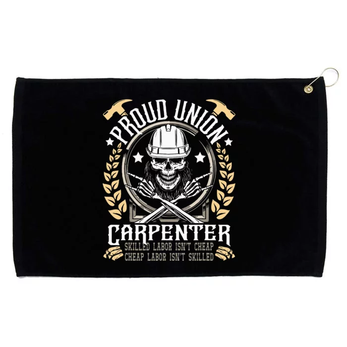 Proud Union Carpenter Woodworking Carpentry Woodworker Grommeted Golf Towel