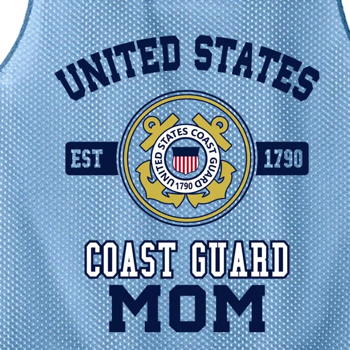 Proud Us Coast Guard Mom Military Pride Gift Mesh Reversible Basketball Jersey Tank