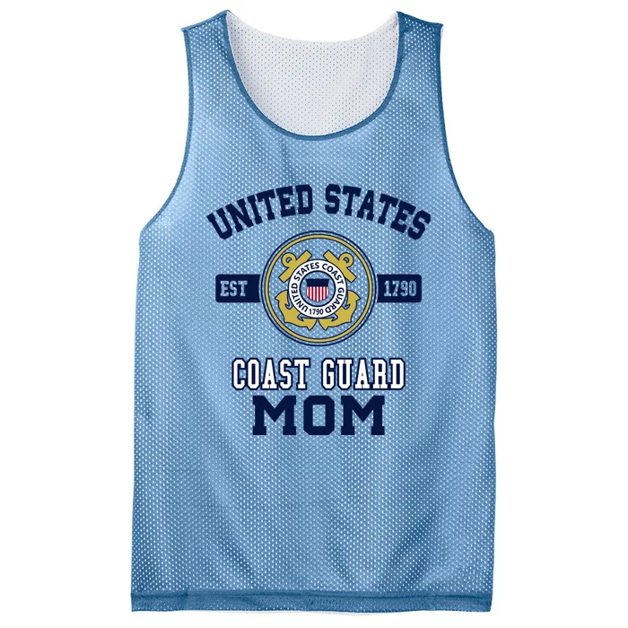 Proud Us Coast Guard Mom Military Pride Gift Mesh Reversible Basketball Jersey Tank