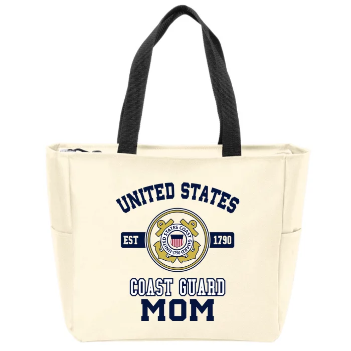 Proud Us Coast Guard Mom Military Pride Gift Zip Tote Bag