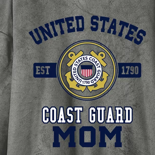 Proud Us Coast Guard Mom Military Pride Gift Hooded Wearable Blanket