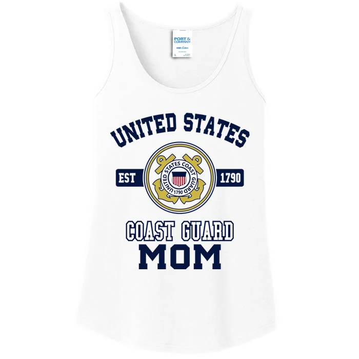 Proud Us Coast Guard Mom Military Pride Gift Ladies Essential Tank