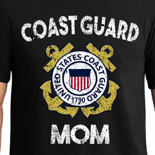 Proud Us Coast Guard Mom Military Pride Gift Pajama Set