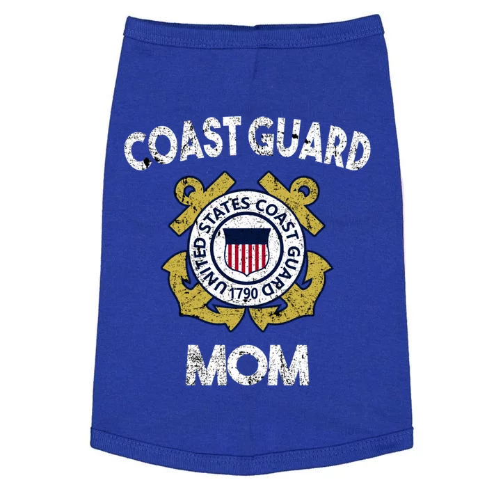 Proud Us Coast Guard Mom Military Pride Gift Doggie Tank