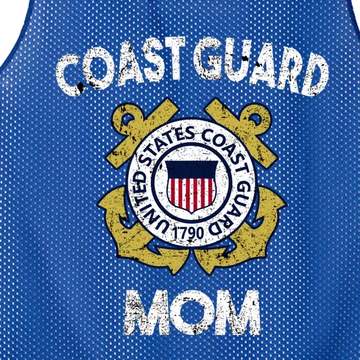 Proud Us Coast Guard Mom Military Pride Gift Mesh Reversible Basketball Jersey Tank