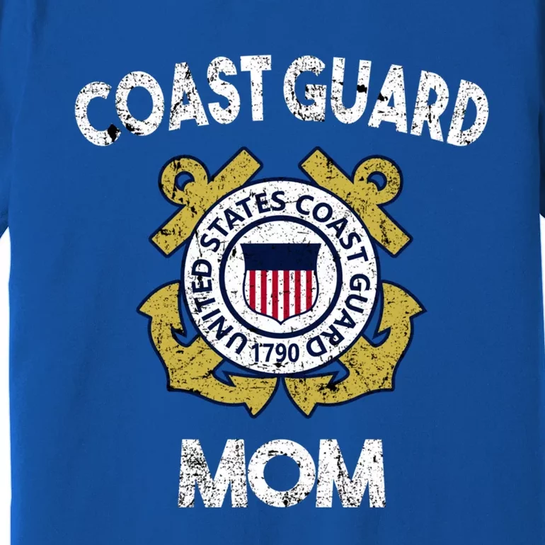 Proud Us Coast Guard Mom Military Pride Gift Premium T-Shirt